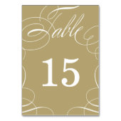 Carte de numéro de table du Mariage de lavage clas (Dos)