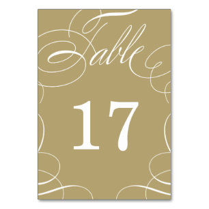 Carte de numéro de table du Mariage de lavage clas
