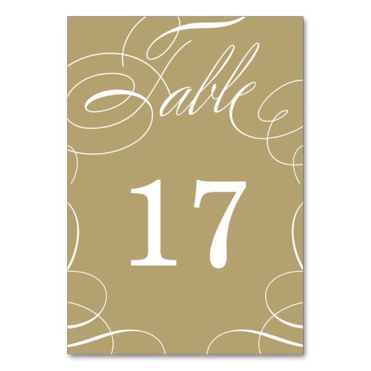 Carte de numéro de table du Mariage de lavage clas (Par défaut)