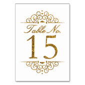 Carte de numéro de table du Mariage de l'effet Par (Dos)