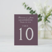 Carte de numéro de table du Mariage de raisin viol (Debout devant)
