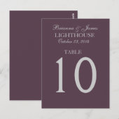 Carte de numéro de table du Mariage de raisin viol (Devant / Derrière)