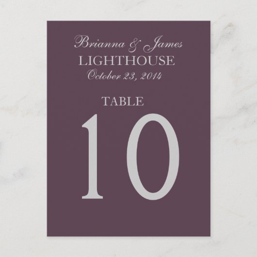 Carte de numéro de table du Mariage de raisin viol (Devant)
