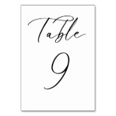Carte de numéro de table du Mariage de script mini (Par défaut)