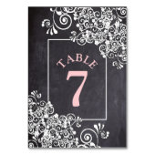 Carte de numéro de table du Mariage de tableau de  (Dos)