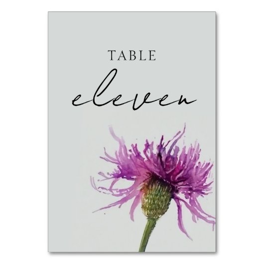 Carte de numéro de table du Mariage fleur sauvage (Par défaut)