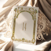 Carte de numéro de table du Mariage Floral Royal V