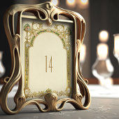 Carte de numéro de table du Mariage Floral Royal V