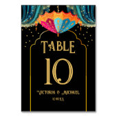 Carte de numéro de table du Mariage Indian Parasol (Par défaut)