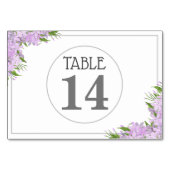 Carte de numéro de table du Mariage Lavender Wiste (Dos)
