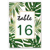 Carte de numéro de table du mariage mariage feuill (Par défaut)