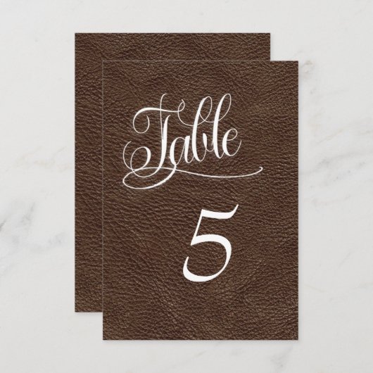 Carte de numéro de table du Mariage occidental en (Devant / Derrière)