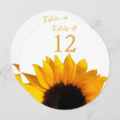 Carte de numéro de table du Mariage rond de tourne (Devant / Derrière)