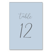Carte de numéro de table Dusty Blue Mariage (Par défaut)