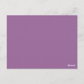 Carte de numéro de table Eggplant Purple & Silver  (Dos)