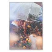 Carte de numéro de table élégante texturée jaune (Dos)