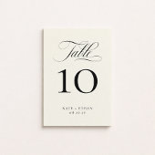 CARTE DE NUMÉRO DE TABLE EN CALLIGRAPHIE MAJESTUEU