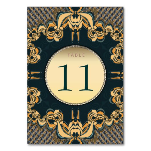Carte de numéro de table en dentelle moderne sarce (Par défaut)