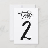 Carte de numéro de table en kraft avec lettrage ch (Dos)