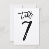 Carte de numéro de table en kraft avec lettrage ch (Dos)