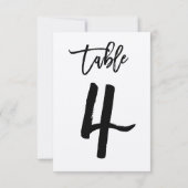 Carte de numéro de table en kraft avec lettrage ma (Dos)