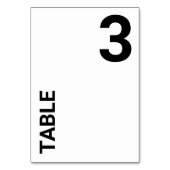 Carte de numéro de table en lettres blanches grass (Par défaut)