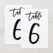 Carte de numéro de table en papier kraft à lettrag (Devant / Derrière)