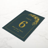 Carte de numéro de table en véritable feuille d'al (Rotation)