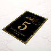 Carte de numéro de table en véritable feuille d'al (Rotation)