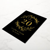 Carte de numéro de table Fancy Initiales REAL FOIL (Rotation)