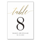 Carte de numéro de table Faux Gold (Par défaut)