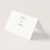 Carte de numéro de table feuille de l'effet or (Front)