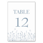Carte de numéro de table fleur sauvage et papillon (Dos)
