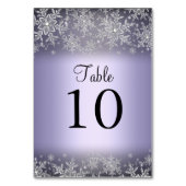 Carte de numéro de table flocon de neige cristal v (Dos)