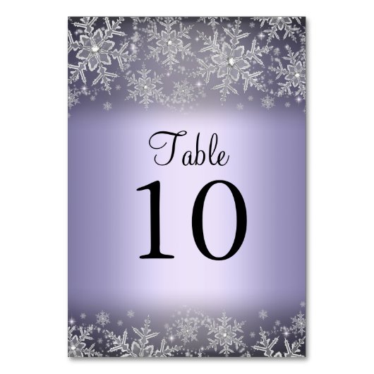 Carte de numéro de table flocon de neige cristal v (Par défaut)