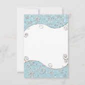 Carte de numéro de table flocons de neige merveill (Dos)