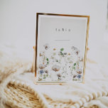 Carte de numéro de table florale Boho<br><div class="desc">Il s'agit d'une carte de mariage fleur sauvage aquarelle avec de beaux éléments fleurs sauvages et une police élégante. Modifiez tous les termes et toutes les couleurs* sur ce modèle de programme de mariage. * la couleur des flores d'aquarelle ne sont pas modifiables // Pour les articles correspondants, visitez la...</div>