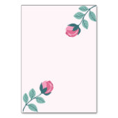 carte de numéro de table florale d'oiseaux d'amour (Dos)