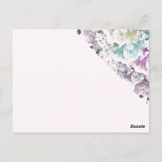 Carte de numéro de table florale pastel (Dos)