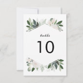 Carte de numéro de table Garden Blush (Dos)