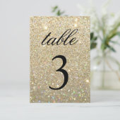 Carte de Numéro de Table - Glit Fab Or (Debout devant)