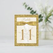 Carte de numéro de table Gold FAUX Parties scintil (Debout devant)