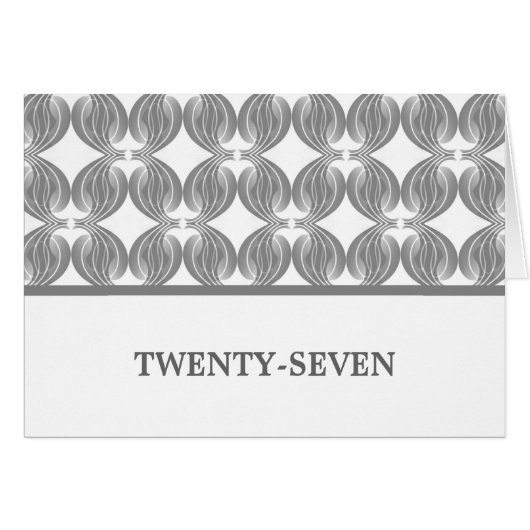 Carte de numéro de table Gray Modern Deco (Devant horizontal)