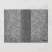 Carte de numéro de table gris et blanc Mariage dam (Dos)