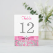 Carte de numéro de table IMPRIMÉE - Winter Wonderl (Debout devant)