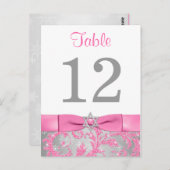 Carte de numéro de table IMPRIMÉE - Winter Wonderl (Devant / Derrière)