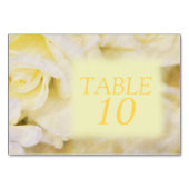 Carte de numéro de table jaune élégant (Dos)