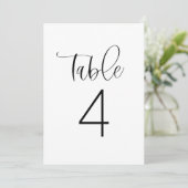 Carte de numéro de table JOLIE Minimalist Boho Sim (Debout devant)