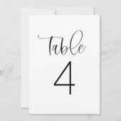 Carte de numéro de table JOLIE Minimalist Boho Sim (Dos)