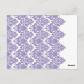 Carte de numéro de table Lavender Purple Mariage d (Dos)